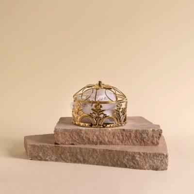 Μπομπονιέρα μπιζουτιέρα χρυσή - Image 1