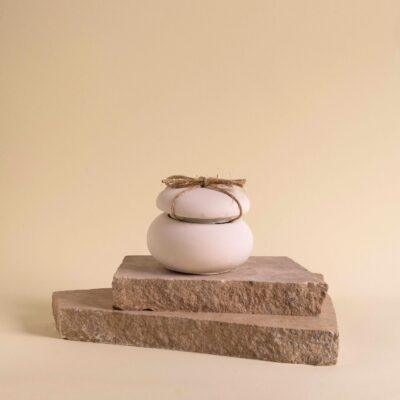 Κεραμική μπιζουτιέρα - macaron σε χρώμα εκρού - Image 2