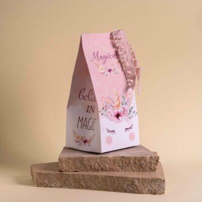 Μπομπονιέρα κουτι milk με θέμα τον μονόκερο - Image 2