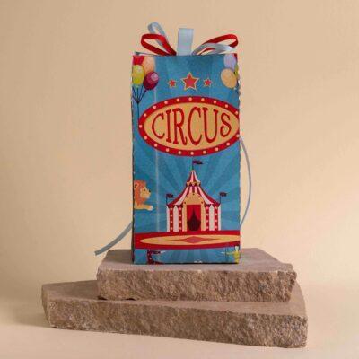 Μπομπονιέρα βάπτισης αρωματικό κερί με θέμα το τσίρκο - Image 3