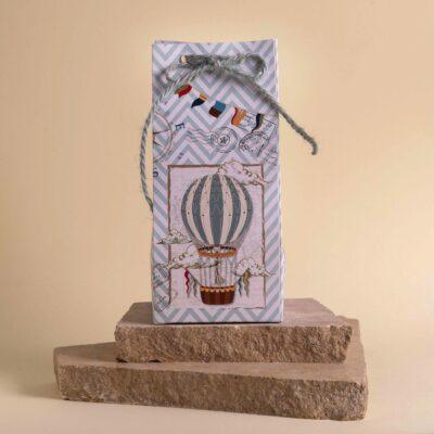 Μπομπονιέρα κουτι milk με θέμα το αερόστατο - Image 1