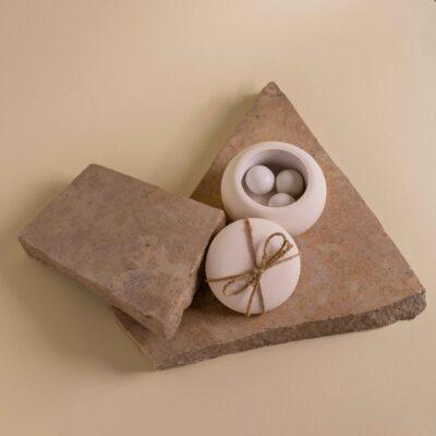 Κεραμική μπιζουτιέρα - macaron σε χρώμα εκρού - Image 3