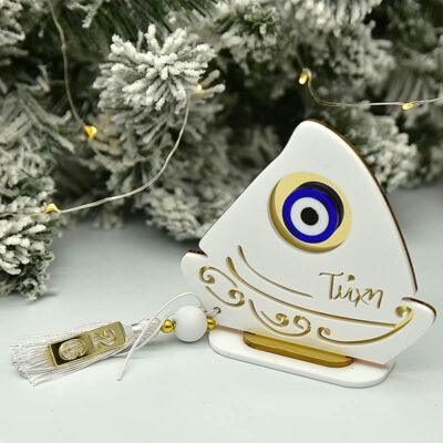 Χριστουγεννιάτικο γούρι 2026- επιτραπέζιο καραβάκι - Image 1